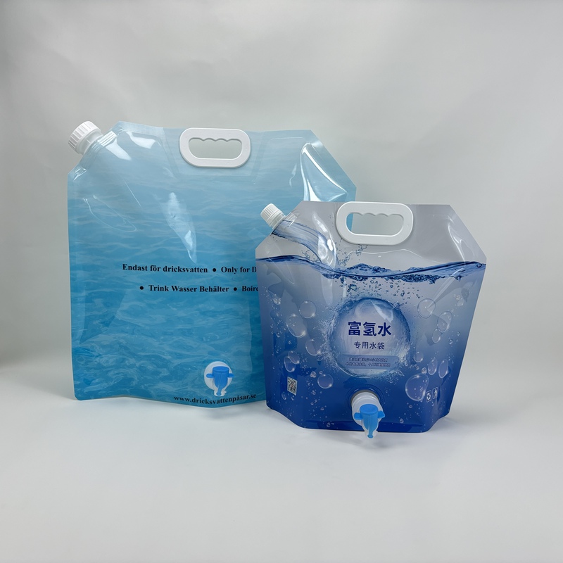 10L 5L 定制印刷食品級 透明純鋁 登山可折疊水袋 閥門